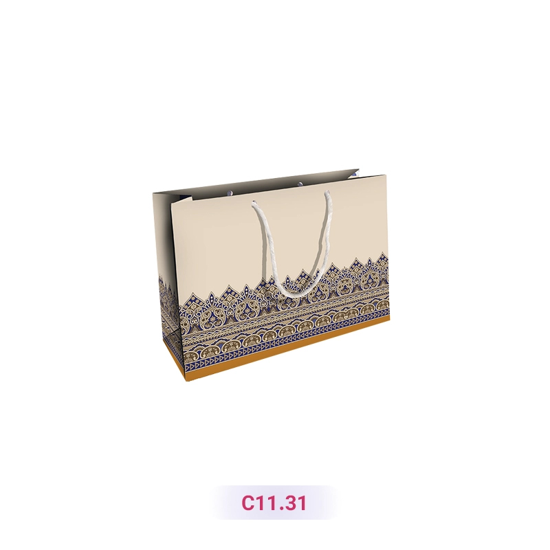 پاکت کادو با طرح اسلیمی کرمی (سری 31)